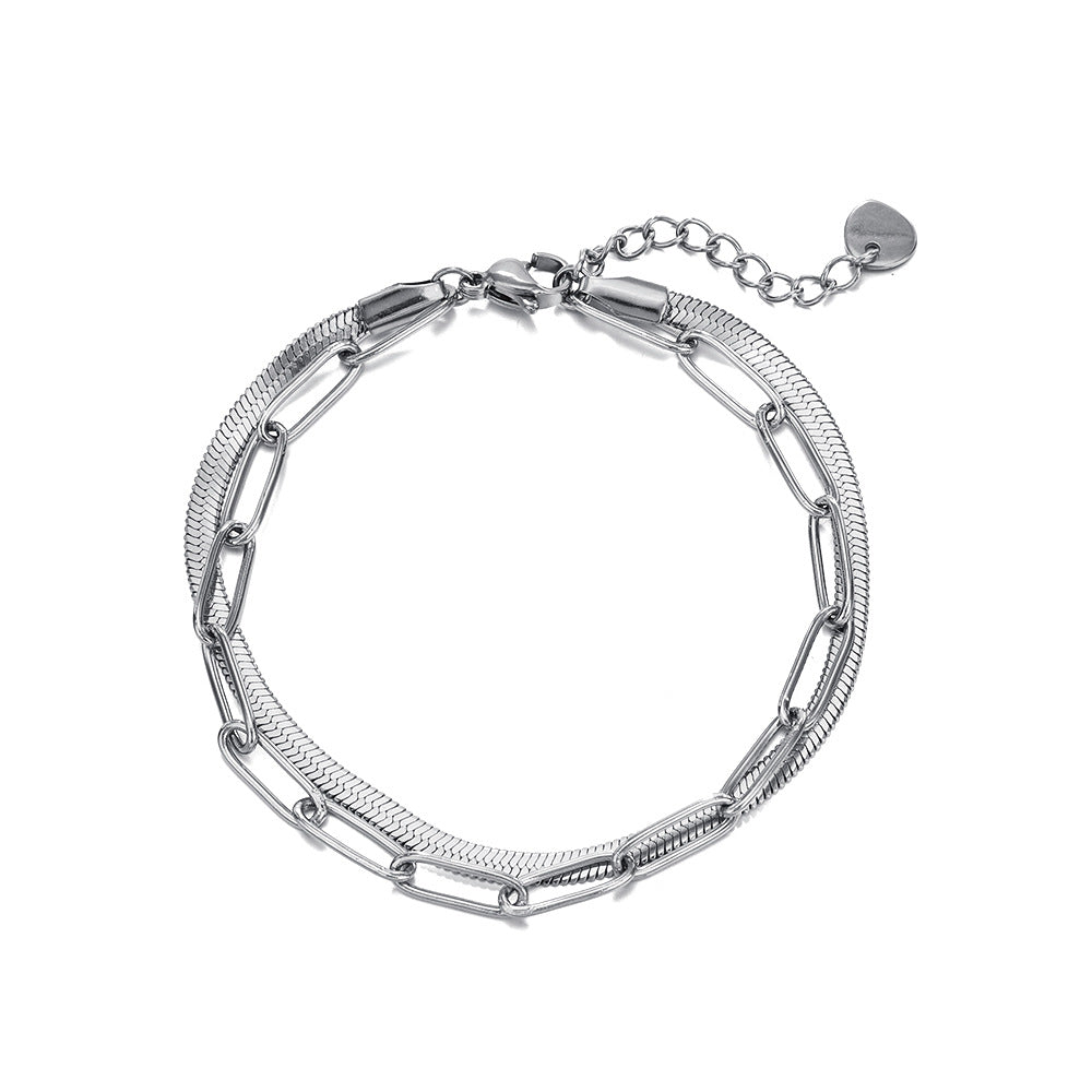 European and American stainless steel bracelet for women.