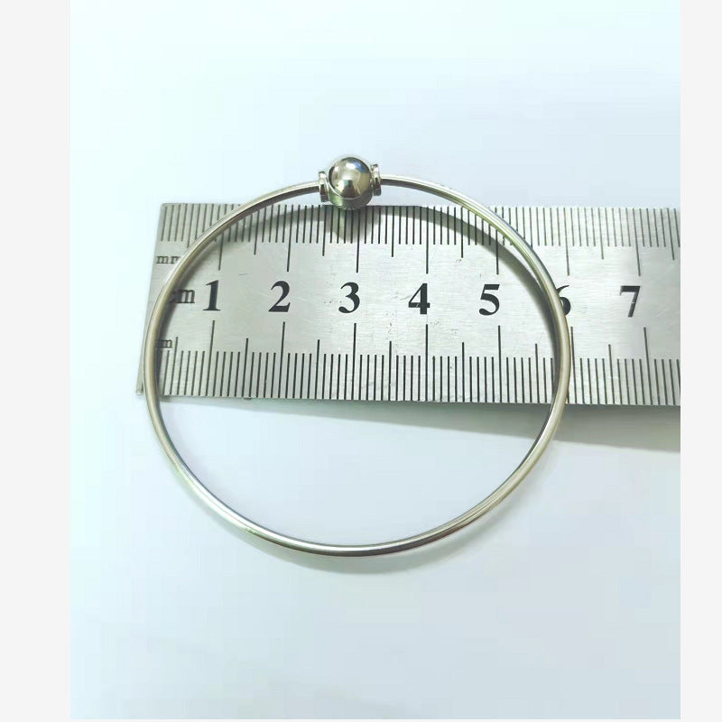 Sterling Silver Screw Movable Bracelet