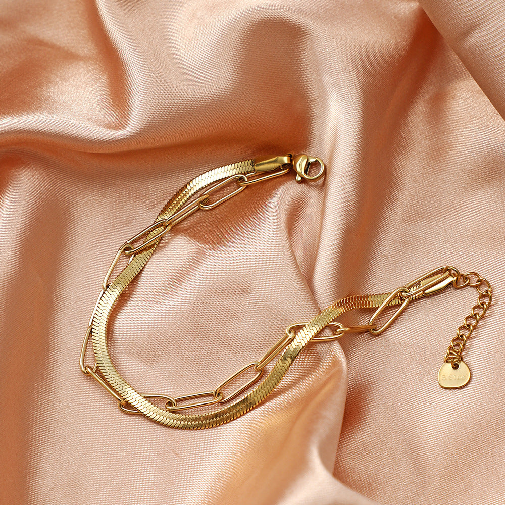 European and American stainless steel bracelet for women.