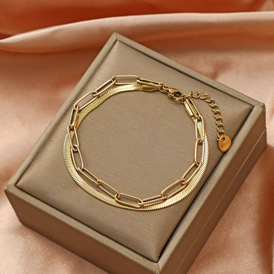 European and American stainless steel bracelet for women.