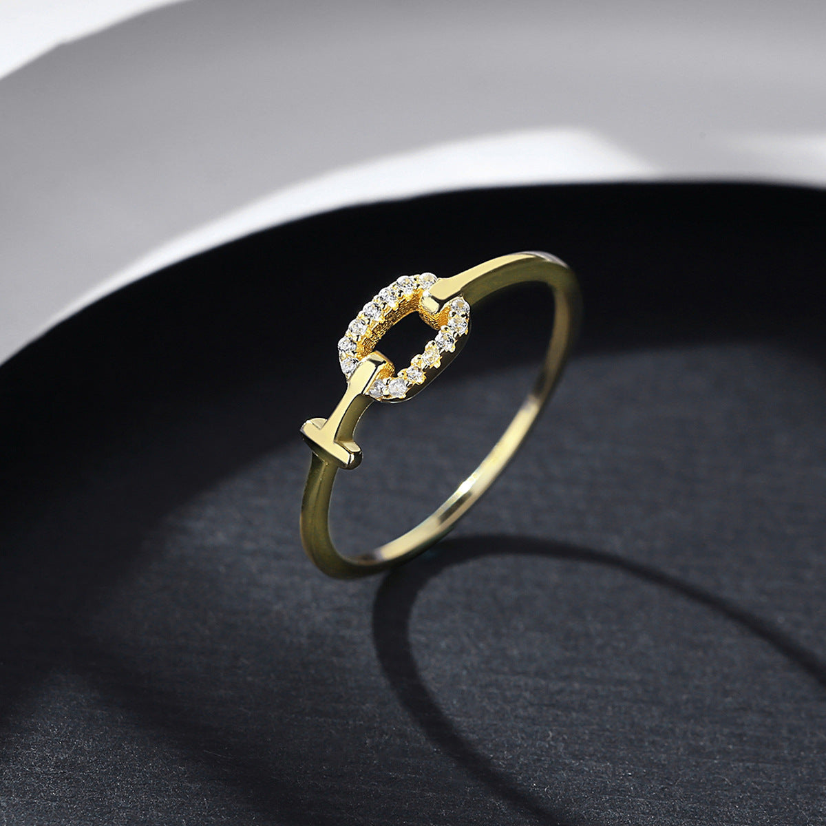 Ring for Women - Sterling Silver with Micro Inlaid Zircon.