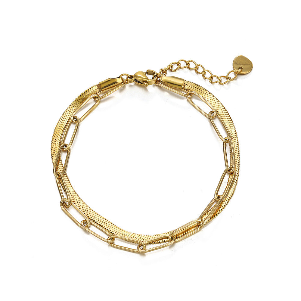 European and American stainless steel bracelet for women.