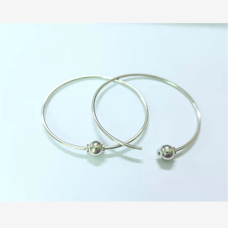 Sterling Silver Screw Movable Bracelet