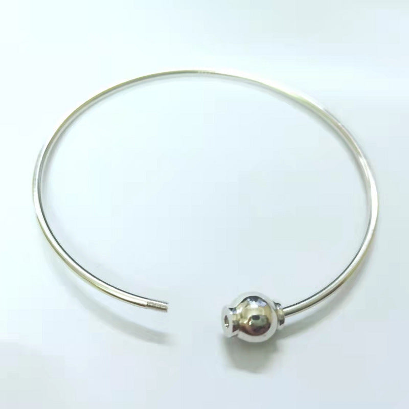 Sterling Silver Screw Movable Bracelet